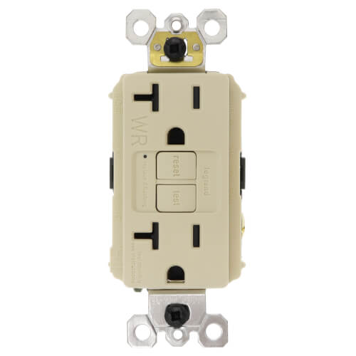 Main product image of Radiant Spec-Grade Weather-Resistant Self-Test Duplex GFCI Receptacle, NEMA 5-20R - Ivory (20A)