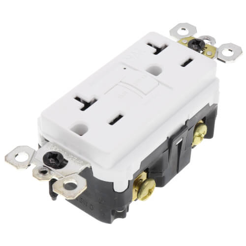 Radiant Spec-Grade Weather-Resistant Self-Test Duplex GFCI Receptacle, NEMA 5-20R - White (20A)