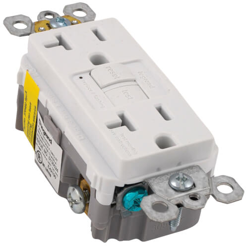 Radiant Spec-Grade Self-Test GFCI Receptacle - White (20A)