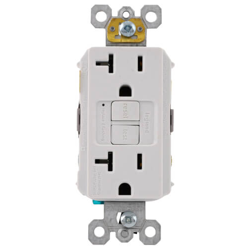 Radiant Spec-Grade Self-Test GFCI Receptacle - White (20A)