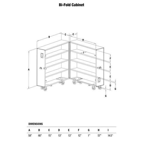 Main product image of 16 Gauge Steel Bi-fold Cabinet, Green