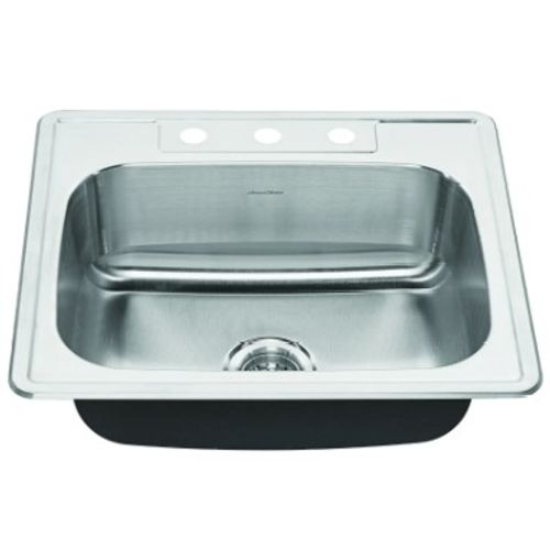 Main product image of Colony 25" x 22" Stainless Steel 3-Hole Topmount 1-Bowl Kitchen Sink (Stainless Steel)