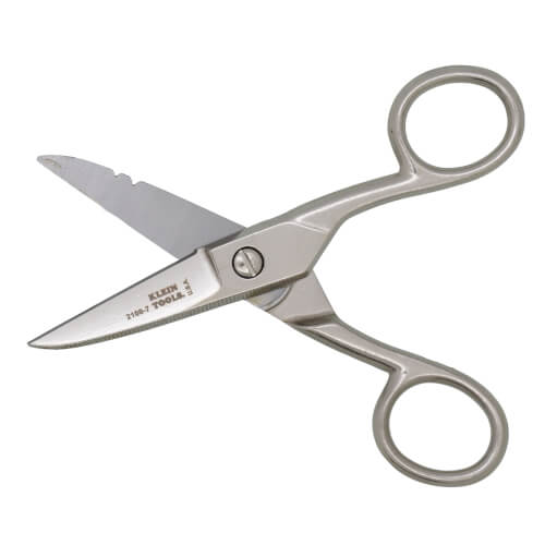 Main product image of 5-1/4" Notched Electrician's Scissors (Nickel-Plated)