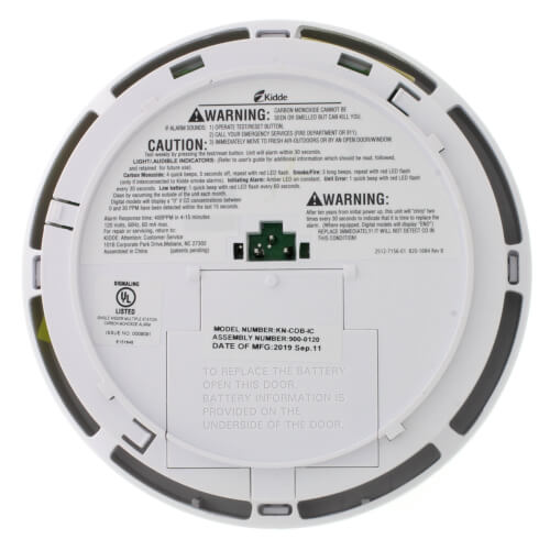 Main product image of KN-COB-IC Hardwired Carbon Monoxide Alarm (120v) w/ 9v Battery Backup