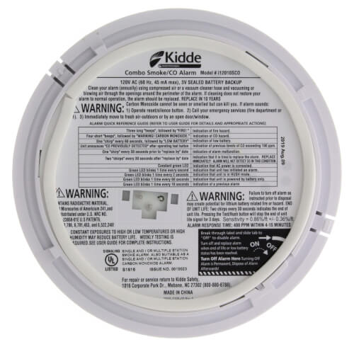 21010408N Kidde 21010408N i12010SCO Hardwired Intelligent