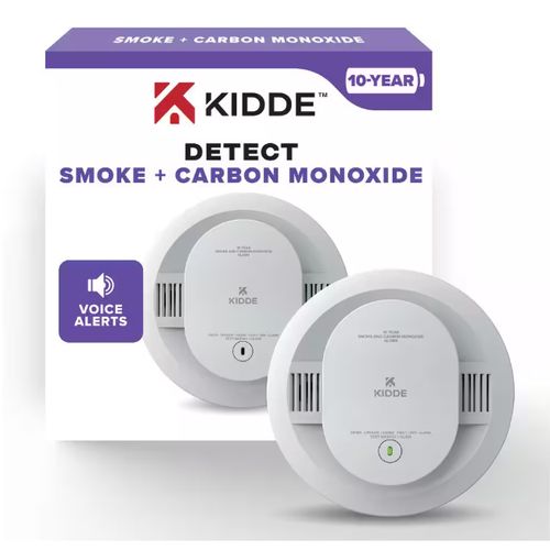 Main product image of Battery Powered Combination Smoke and Carbon Monoxide Detector w/ Alarm LED Warning Lights & Voice Alerts