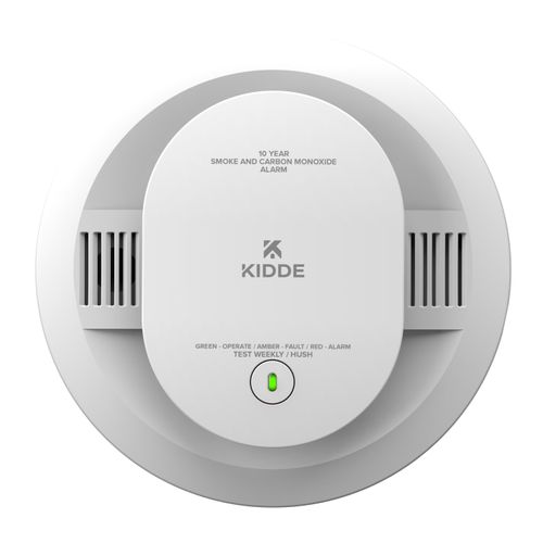 Main product image of Battery Powered Combination Smoke and Carbon Monoxide Detector w/ Alarm LED Warning Lights & Voice Alerts