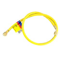 PLUS II AC Yellow Charging Hose w/ SealRight Low Loss Anti-Blow Back Fitting (72" Length)