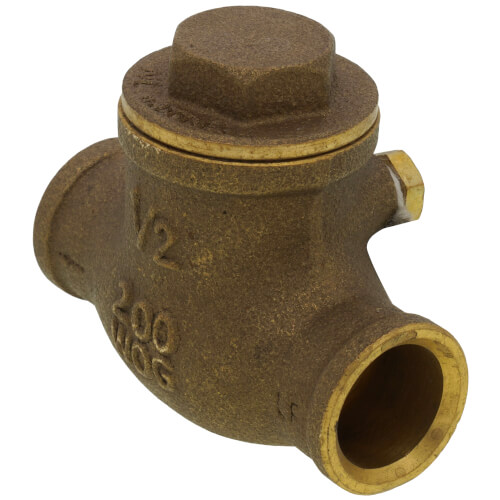 1/2" Solder Ends Swing Check Valve, Lead Free