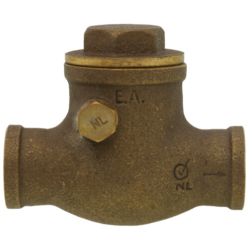 1/2" Solder Ends Swing Check Valve, Lead Free