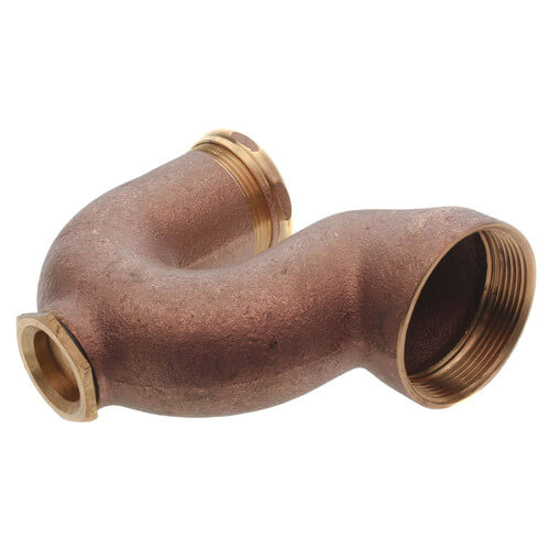 Main product image of 2" x 1-1/2" NY Regular Trap with Cleanout (Rough Brass)
