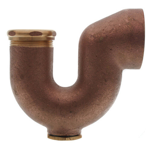 Main product image of 2" x 1-1/2" NY Regular Trap with Cleanout (Rough Brass)