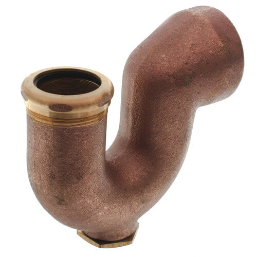 Main product image of 2" x 1-1/2" NY Regular Trap with Cleanout (Rough Brass)