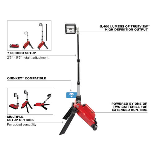 Main product image of M18 Rocket Dual Pack Tower Light w/ One-Key (Tool Only)