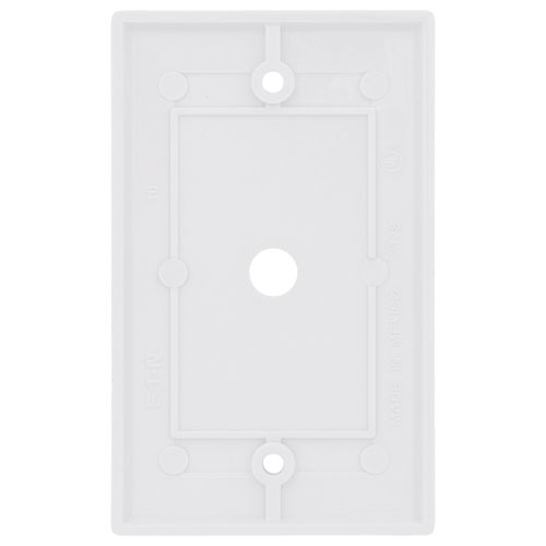Main product image of 1-Gang Telephone & Coaxial Cable Wall Plate, Standard Size, Thermoset - White