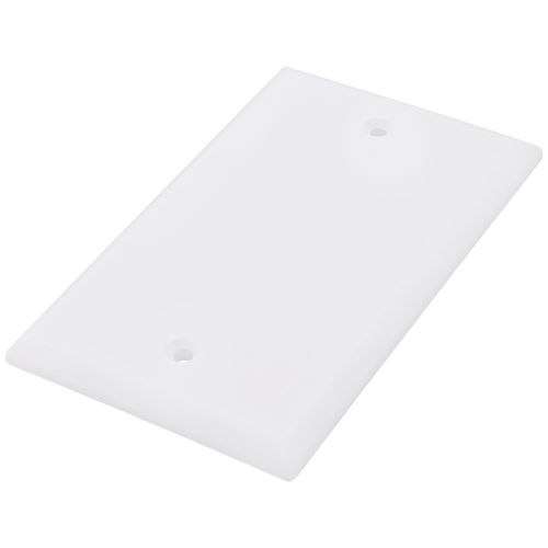 Main product image of 1-Gang Blank Box Mount Wall Plate, Standard Size, Thermoset - White