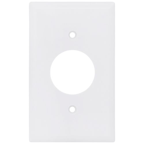 Main product image of 1-Gang Single Receptacle Wall Plate, Standard Size, Thermoset - White