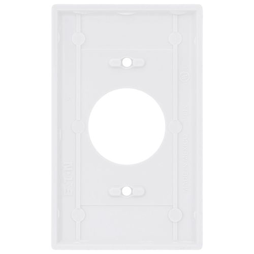 Main product image of 1-Gang Single Receptacle Wall Plate, Standard Size, Thermoset - White