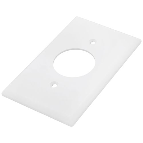 Main product image of 1-Gang Single Receptacle Wall Plate, Standard Size, Thermoset - White