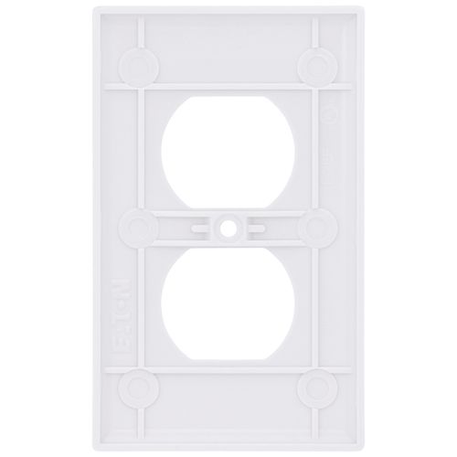 Main product image of 1-Gang Duplex Receptacle Wall Plate, Standard Size, Thermoset - White