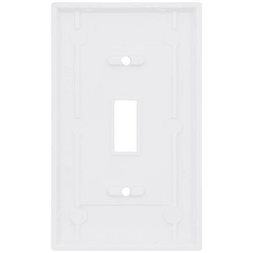 Main product image of 1-Gang Toggle Wall Plate, Standard Size, Thermoset - White