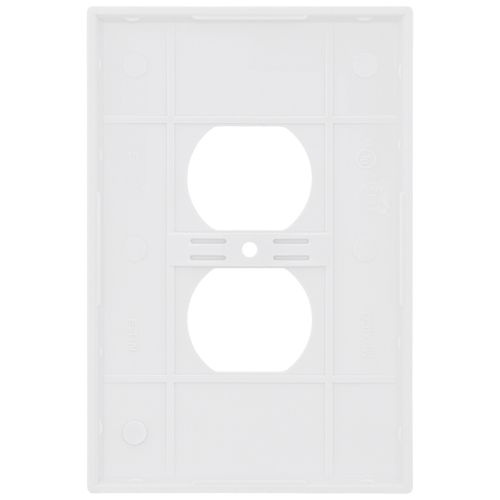 Main product image of 1-Gang Duplex Receptacle Wall Plate, Oversize, Thermoset - White