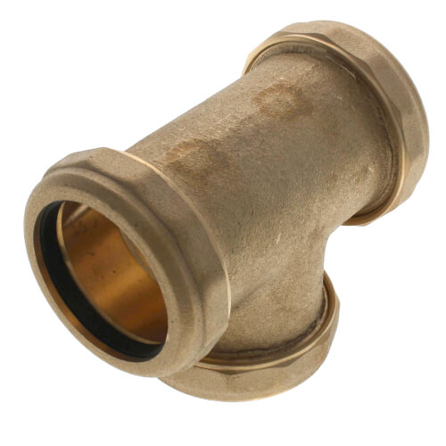 Main product image of 1-1/2" 3-Way Tee with Nut & Washer (Rough Brass)