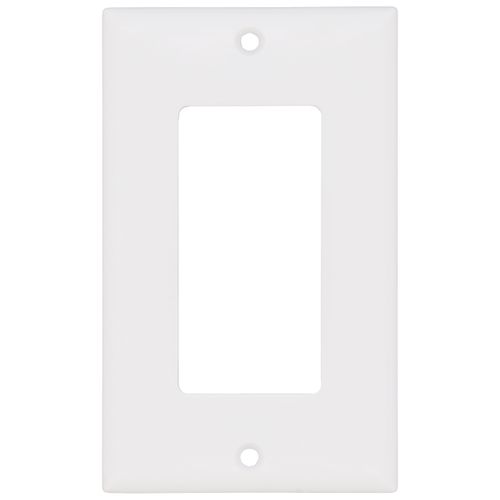 Main product image of 1-Gang Decorator & GFCI Wall Plate, Standard Size, Thermoset - White