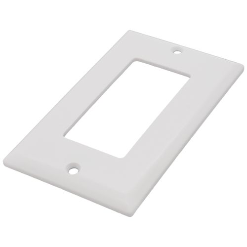 Main product image of 1-Gang Decorator & GFCI Wall Plate, Standard Size, Thermoset - White
