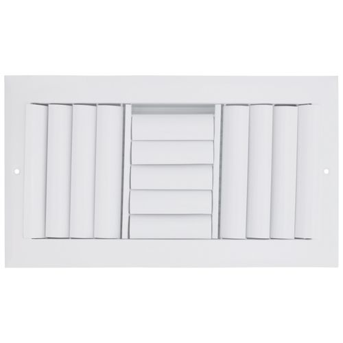 Main product image of 12" x 6" (Wall Opening Size) Three-Way White Sidewall/Ceiling Register W (A613MS Series)