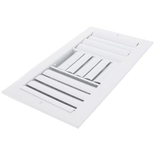 Main product image of 12" x 6" (Wall Opening Size) Three-Way White Sidewall/Ceiling Register W (A613MS Series)