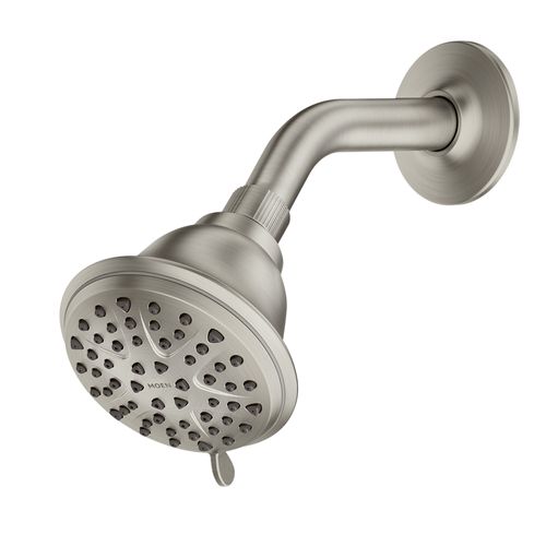 Main product image of Spot Resist Brushed Nickel 8 Function 4" Diameter Spray Head Wallmount, 218W0SRN