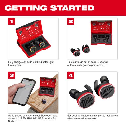Main product image of REDLITHIUM USB Bluetooth Jobsite Ear Buds