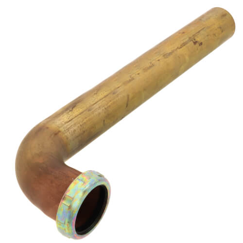 Main product image of 1-1/2" x 12" Rough Brass Slip Joint Waste Bend, 22 GA