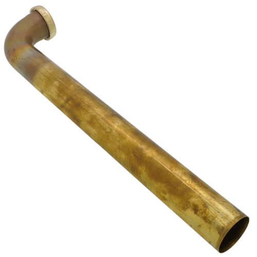 Main product image of 1-1/2" x 15" Rough Brass Slip Joint Waste Bend, 22 GA