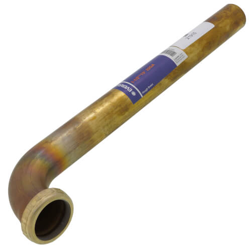 Main product image of 1-1/2" x 15" Rough Brass Slip Joint Waste Bend, 22 GA