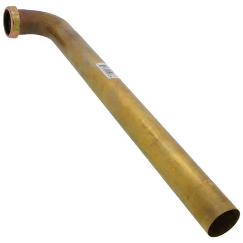 Main product image of 1-1/2" x 18" Rough Brass Slip Joint Waste Bend, 22 GA w/ Nuts and Washers