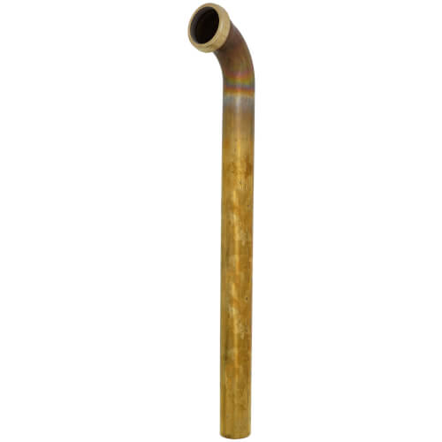 Main product image of 1-1/2" X 18" Rough Brass Slip Joint Waste Bend, 20 GA w/ Nuts & Washers