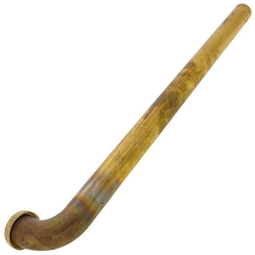 Main product image of 1-1/2" x 24" Rough Brass Slip Joint Waste Bend, 22 GA