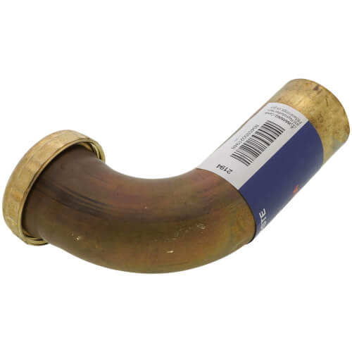 Main product image of 1-1/2" x 4" Rough Brass Slip Joint Waste Bend, 22 GA w/ Nuts and Washers