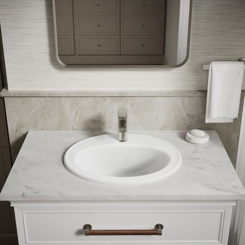 Main product image of Pennington 20-1/4" 1-Hole Drop-In Bathroom Sink (White), K-2196-1-0
