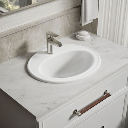 Main product image of Pennington 20-1/4" 1-Hole Drop-In Bathroom Sink (White), K-2196-1-0