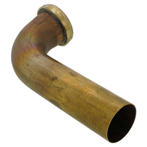 Main product image of 1-1/2" X 6" Rough Brass Slip Joint Waste Bend, 20 GA w/ Nuts & Washers