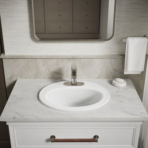 Main product image of Pennington 20-1/4" Drop-In Bathroom Sink for 4" Centerset Faucets (White), K-2196-4-0