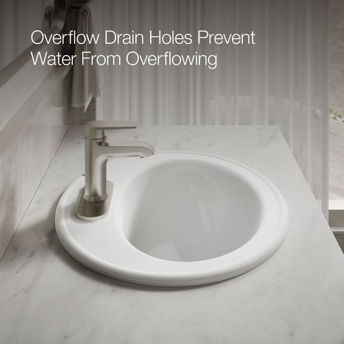 Main product image of Pennington 20-1/4" Drop-In Bathroom Sink for 4" Centerset Faucets (White), K-2196-4-0