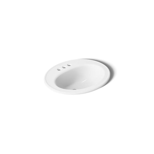 Main product image of Pennington 20-1/4" Drop-In Bathroom Sink for 4" Centerset Faucets (White), K-2196-4-0