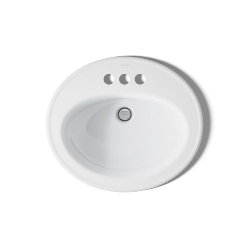 Main product image of Pennington 20-1/4" Drop-In Bathroom Sink for 4" Centerset Faucets (White), K-2196-4-0