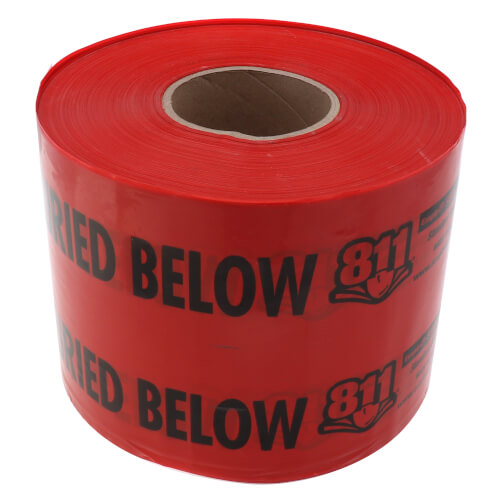 Main product image of SHIELDTEC "Caution Electric Line Buried Below" Tape (6" x 1000 Ft)