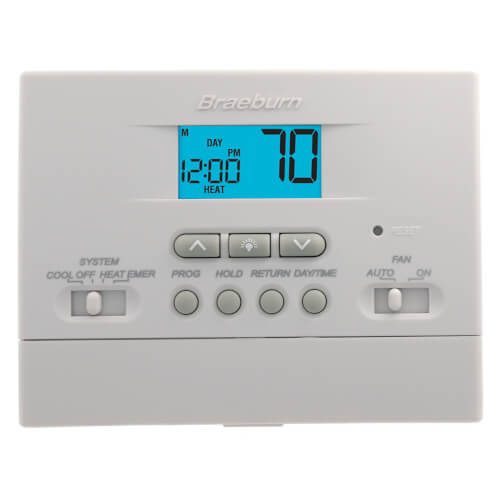 2200NC Braeburn 2200NC 52 Day Programmable Thermostat (2 Heat/1 Cool) Builders Series (1.