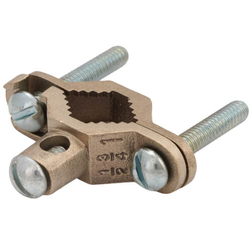 Main product image of 1/2" - 1" Bronze Grounding Clamp Kit w/ 12" 6g Wire